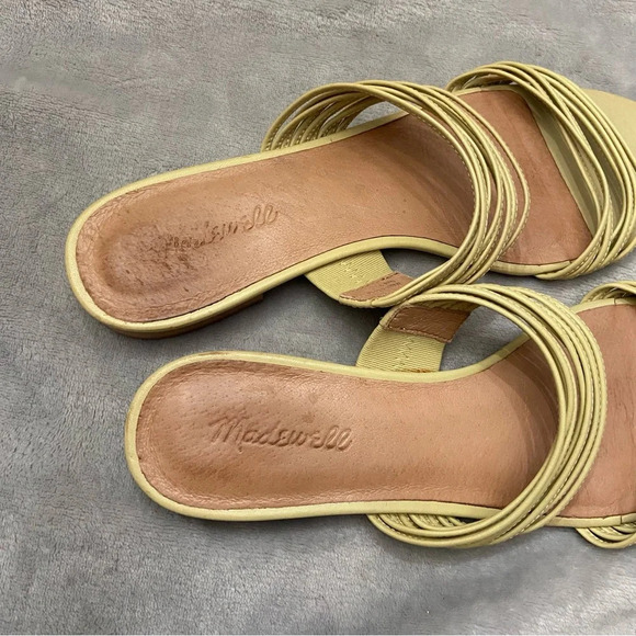 Madewell meg slide sandals strappy light green - Picture 4 of 6